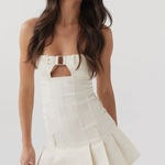 Peppermayo White Denim Dress Photo 0