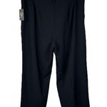 Vince Camuto  SZ 18W Dress Pants Wide Leg Stretch Belted Side Zip Pockets Black Photo 2