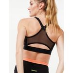 Womens Love & Sports Logo Patch Black Crossback Sports Bra Photo 1
