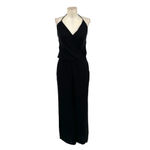 Haute Hippie Black Wrap Silk Wide Leg Halter Jumpsuit Size XS Photo 3