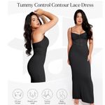 NWT Popilush Black Shaper Maxi Dress Lace Corset Formal Gown Large Photo 3