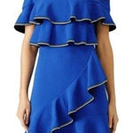 Rebecca Vallance Ruffle Mini Dress Blue Size 4 Photo 0