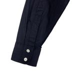 Lands' End  Ruffle Button Down Shirt Long Sleeve Black Work Size XS Photo 5