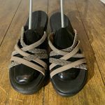 Skechers  Sz 10 Womens Luxe Foam Bling Black Strappy Sandals Shoes Photo 1