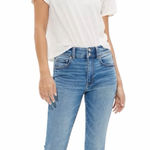 American Eagle AEO Hi-Rise Artist Flare Denim Blue Jeans Pants size 8 Long Photo 0