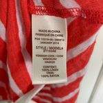 Ella Moss  Keyhole Scoop Neck Red‎ Stripe Tank Top Medium Photo 3