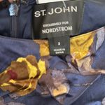 St. John Modern Silk Floral Stretch Dress - Size 2 Photo 5