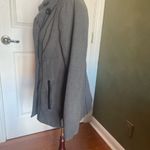 Croft & Barrow fully lined gray Peacoat with faux leather trim Photo 2