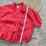 Athleta Playa Tie Wrap Top 100% Linen Shortsleeve in Coral Passionfruit Size L Photo 11