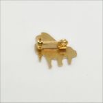 Vintage Grand Piano Mini Brooch Lapel Pin Black Enamel Inlay Gold Tone Photo 1