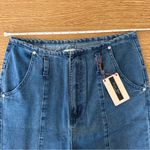 Denim Blvd . High Waisted Mom Jeans, Front Seam Detail, Junior’s Size 9 Photo 4