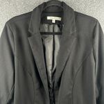 Travel Smith Women's Size 10 Black Stretch Satin Lined Blazer 3/4 Sleeve Work Photo 4