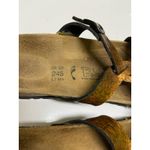 Birkenstock ‎ Birki's Sandals Sz 38 7 5 Copper Bronze Snakeskin Print Shoes Photo 5