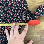 by‎ Timo Womens Summer Dress Small Long Sleeve Dark Floral Midi Ruffle Multi Photo 7