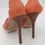 H by Halston Halston Orange Espadrille Platform Pumps Size 10 Photo 13