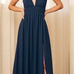 Lulus NWT Heavenly Hues Maxi Dress in Navy Blue Size Medium Photo 0