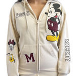 Disney Mickey Mouse Ivory‎ Zip Up Hooded Jacket Womens Size XXL Photo 0