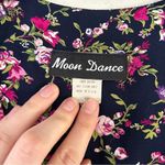 Moon Dance Vintage Blue Pink Floral Print Long Sleeve Mini Dress Size 18 Spring Photo 2