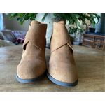 Lucky Brand Sumarah Monk buckle brown suede leather wedge ankle booties size 8.5 Photo 1