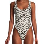 We Wore What Zebra Printed High-Cut One-Piece size Large NWT Photo 0