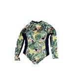 Duluth Women's Long‎ Sleeve Swimsuit Size 14 Tropical Suit Rash Guard Surf Suit Photo 1
