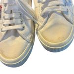 Superga White Canvas Silver Eyelet Detail 2750 Cotu Classic Size 7.5 Sneaker. Photo 4