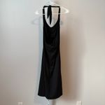Athleta  Black Halter Neck Maxi Dress Women's Flowy Bohemian Vacation Photo 5