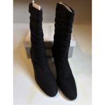 Worthington ‎ Tall Black Suede Leather Boots Side Zip Heel Size 7.5M Pointed Toe Photo 1