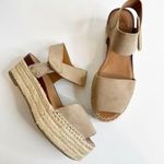 Franco Sarto Leo Platform Espadrille Wedge Sandals Natural Tan Suede Women's 7 Photo 0