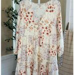 American Eagle Floral Patchwork Midi Dress, Large Photo 1