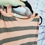 Free People  WE THE FREE TWIST STRIPE TANK TOP TEE CORAL LIGHT NWT Photo 2