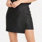 Abercrombie & Fitch NWT Faux Leather Black Wrap Skirt - Sz S ππ Photo 0
