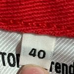 Top Trends Women’s Red Distressed Jean Skirt Size 40 Photo 5