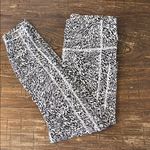 Athleta  Ultimate Textured Tights  7/8 Tight Size Medium Black White Leggings Photo 6