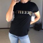 1901 : Festive “Cheers” Black Tee Photo 0