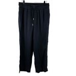 Quince  100% European Linen Wide Leg Pants Drawstring Black Women's Size Large Photo 3