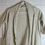 J. Jill Woman’s Drape Front Thick Knit Linen Blend Cream Cardigan Small Petite Size undefined Photo 1