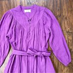 Xirena • Wrenn Dress midi tiered Heliotrope purple cotton gauze boho peasant Size XS Photo 3
