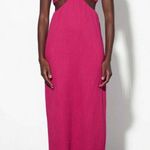 Mara Hoffman Laila halterneck midi dress in raspberry pink M Photo 3