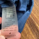 Peruvian Connection  Pima Cotton Dark Slate Blue Soft Long Sleeve Top Photo 4