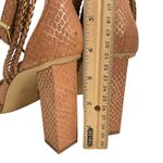JLO by Jennifer Lopez Women's 7.5 Emilie Ankle Strappy Braided High Heels Sandal Tan Photo 9