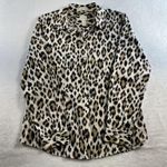 Chico's  0 US S 4 No Iron Button Down Up Shirt Effortless Love Leopard Woman's Photo 3