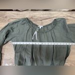 James Perse 
Women's Green Gathered Linen Mini Dress size small - 1 Photo 4