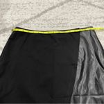 Allegra K NWT Black High Waist Faux Leather Asymmetrical Hem Mini Skirt Photo 11