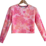 Juicy Couture Pink Tie Dye Cropped Long Sleeve Logo Top Women’s Size X-Small Photo 0