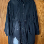 H&M  MAMA Maternity - Women's Dark Blue Hooded Utility Jacket Photo 0