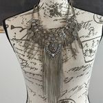 Silver Statement Coin Necklace Photo 0