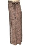 Urban Romantics  tan and black leopard animal print lightweight wrap midi skirt Photo 1