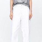 ZARA W/B Collection Metallic Silver Holiday Scoop Neck Top - Sz S Photo 0