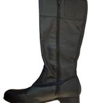 Arturo Chiang Black Leather Riding Knee High Boots Womens 8.5 MW Side Zip Photo 4